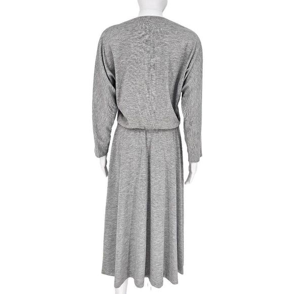 Vintage 70's Union Label Midi Dress Gray XL - Picture 2 of 8